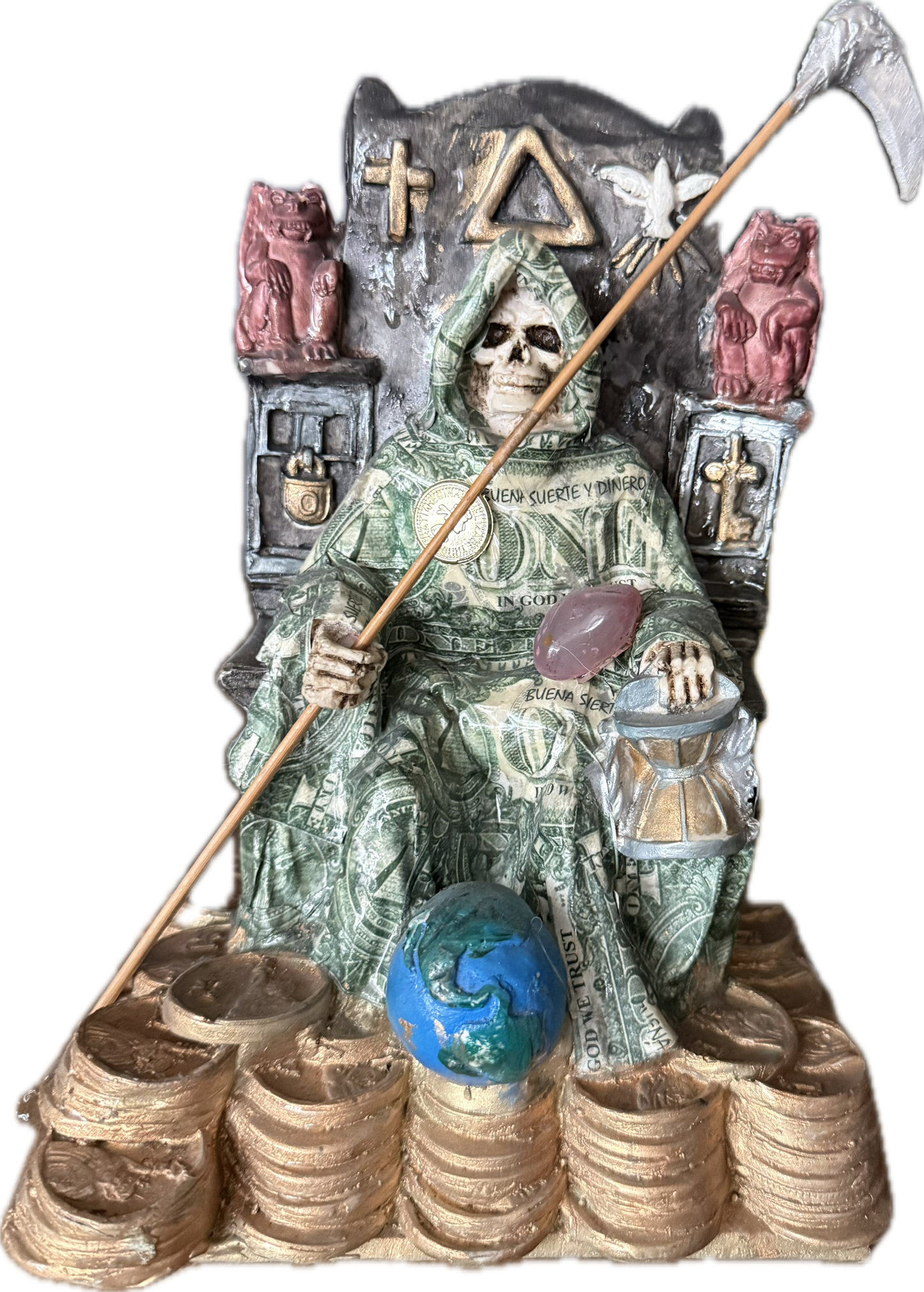 Santa Muerte del Dinero 9 inch