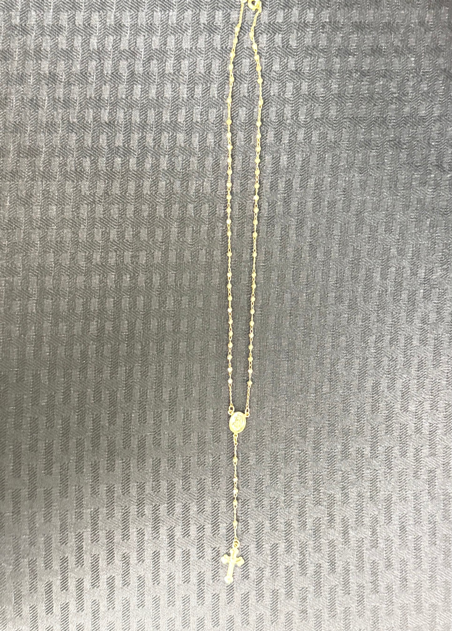 Rosario Oro Plateado / Gold Plated Rosary 18"