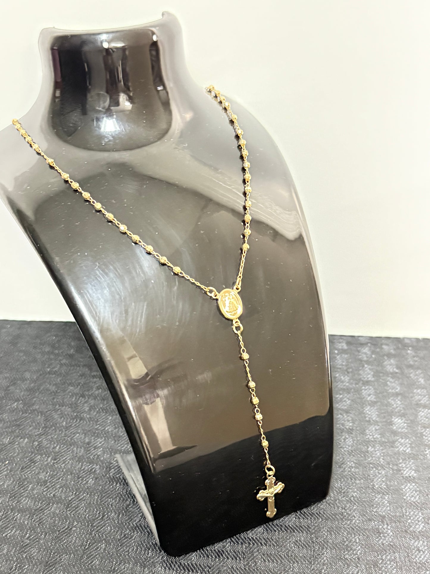 Rosario Oro Plateado / Gold Plated Rosary 18"