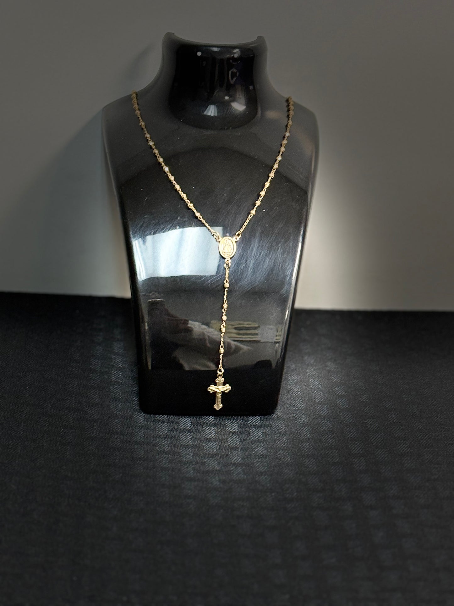 Rosario Oro Plateado / Gold Plated Rosary 18"