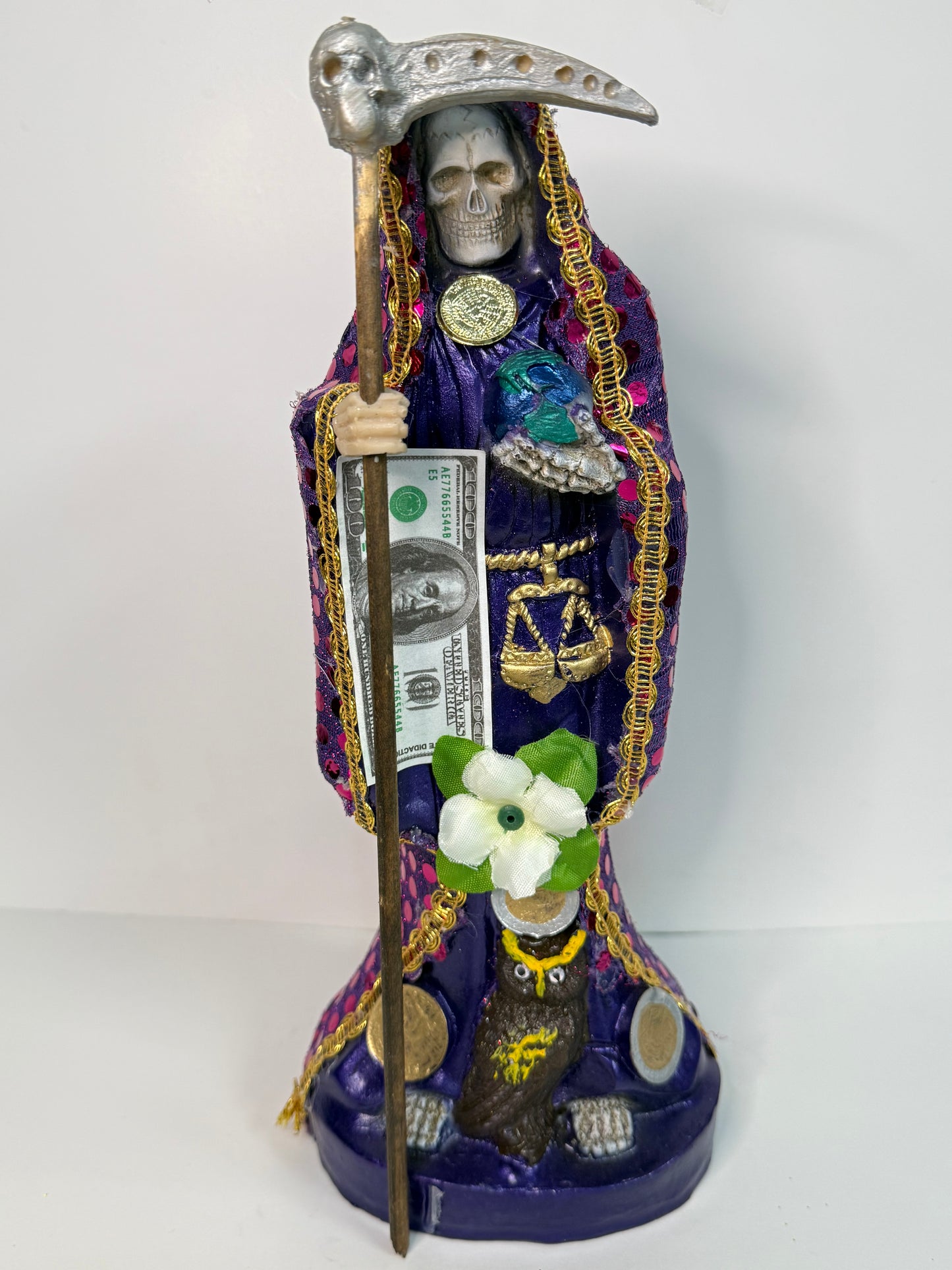 Santa Muerte Vestida 12” pulgadas / Dressed Santa Muerte 12” inch