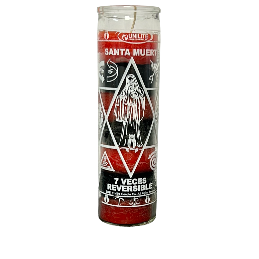 Veladora 7 Veces Reversible Santa Muerte