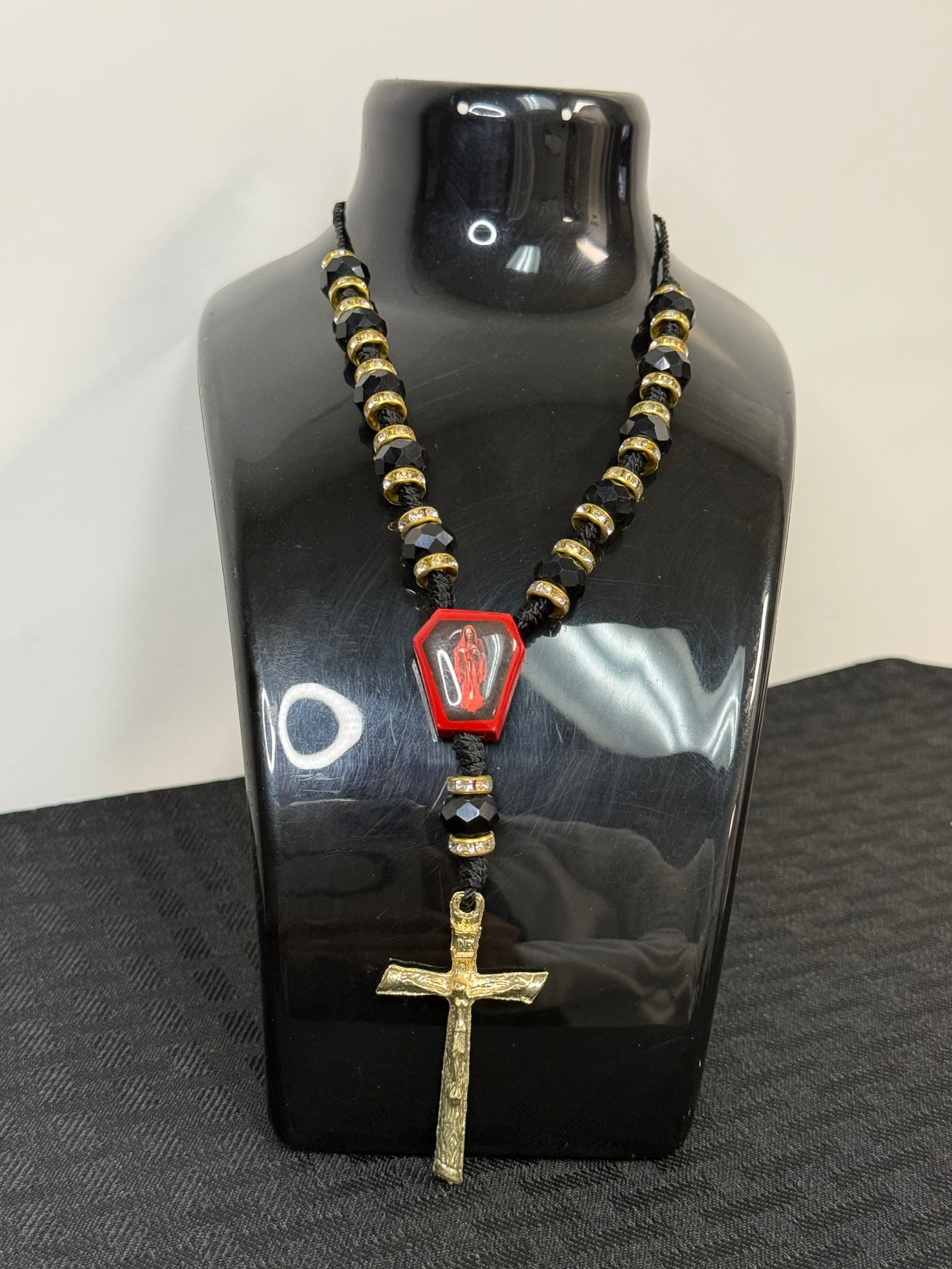 Rosario,Decenario de la Santa Muerte /  Rosary for Car or Neck, Holy Death Decennary